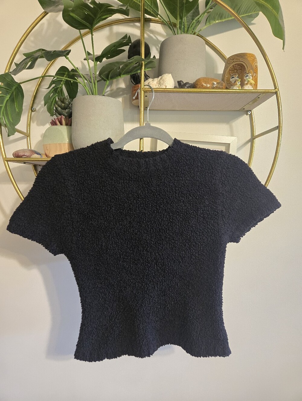 Skims Onyx Cozy Knit T-Shirt